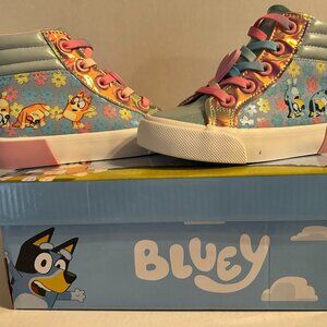 Brand New In Box Little Girls Bluey High Tops Size 9